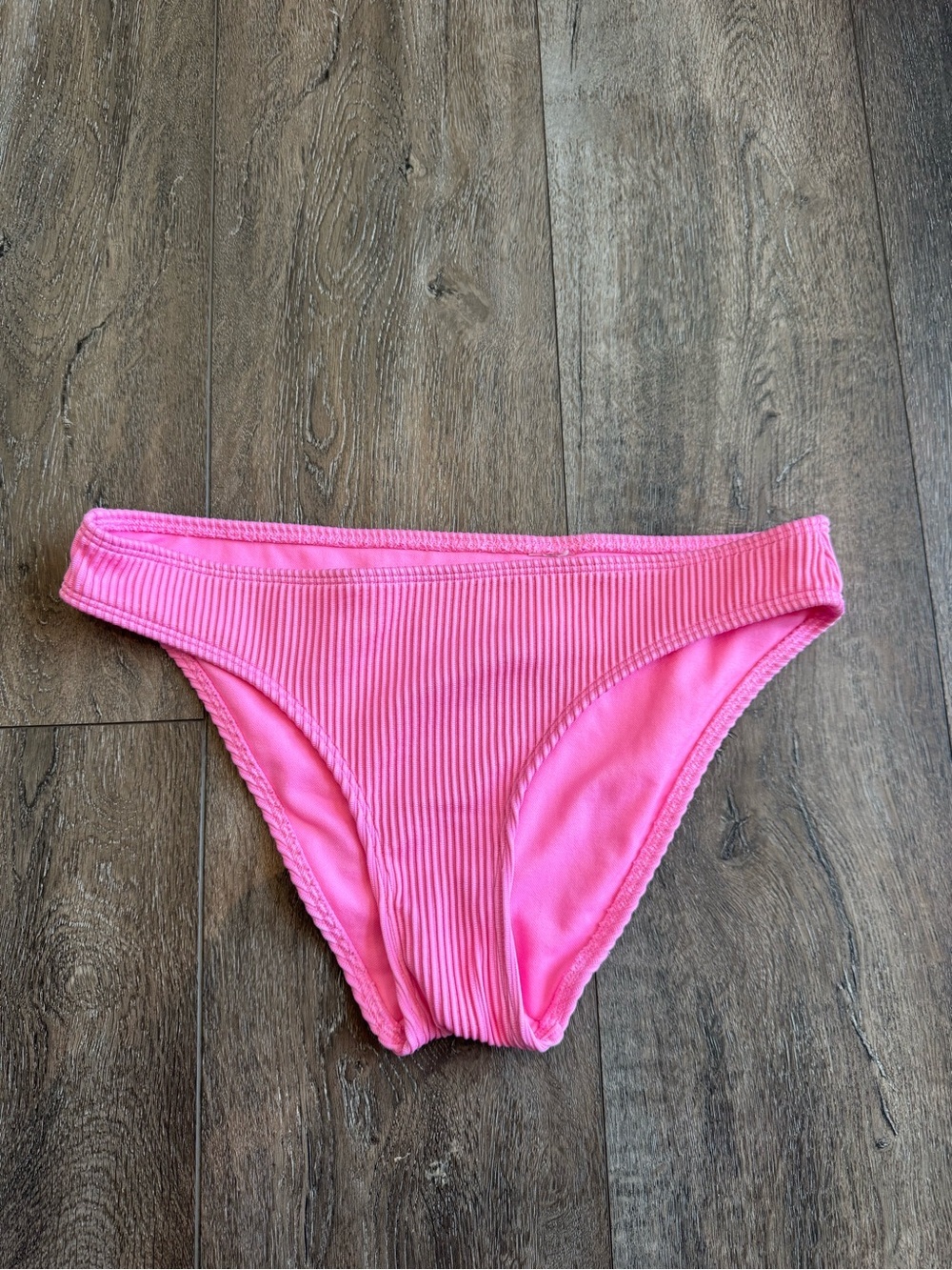 Hollister Ribbed Hot Pink Bikini Bottoms Size Small